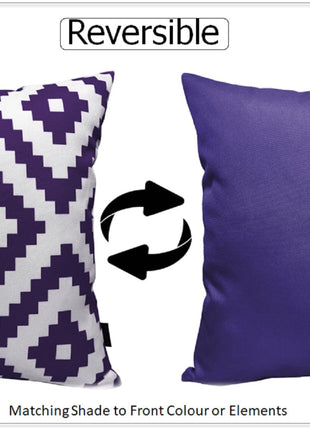 OLIVIA ROCCO Outdoor Scatter Cushion Covers Nairobi Purple 43 X 43 cm Waterproof Weather
