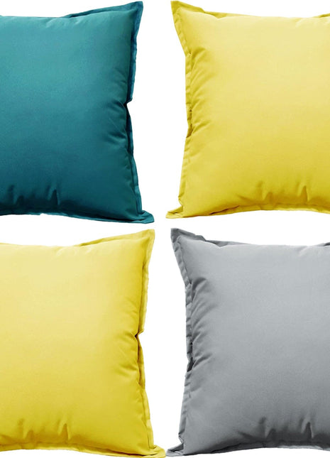 OLIVIA ROCCO Pack Of 4 Waterproof Cushion Covers 60 x 60 cm For Outdoor And Indoor Use