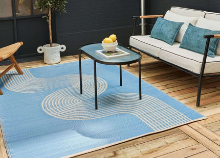 Urban Outdoor Rug Blue & Beige | 1010