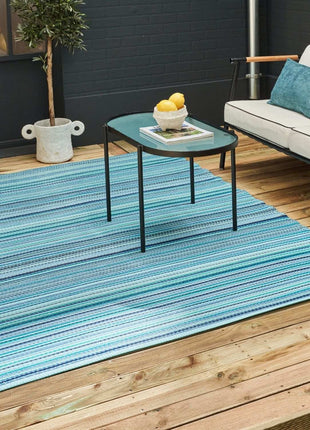 Rainbow Outdoor Rug Blue | 1020