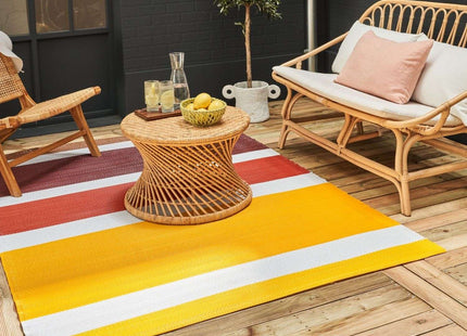 Rainbow Outdoor Rug Yellow | 1030
