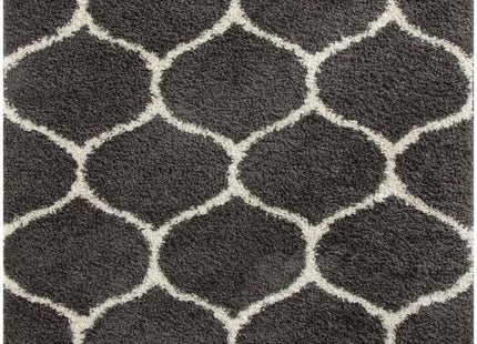 Moroccan Dark Grey Shaggy Rug | 640