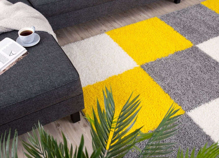 Myshaggy Geometric Yellow Rug