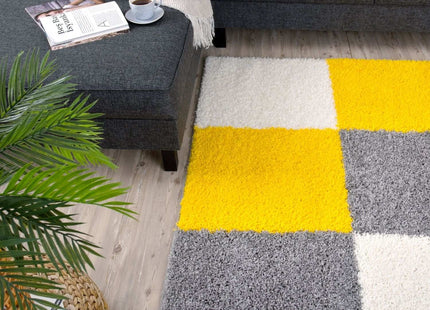 Myshaggy Geometric Yellow Rug