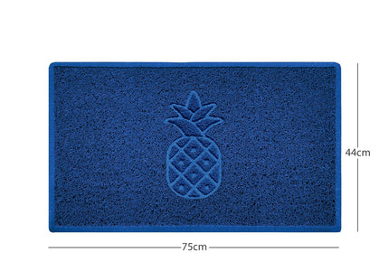 Embossed Pineapple Grey Spaghetti Door Mat