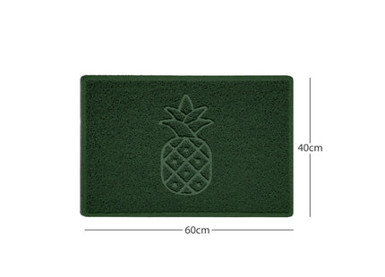 Embossed Pineapple Grey Spaghetti Door Mat