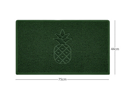 Embossed Pineapple Grey Spaghetti Door Mat