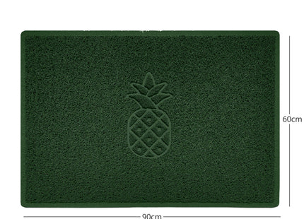 Embossed Pineapple Grey Spaghetti Door Mat