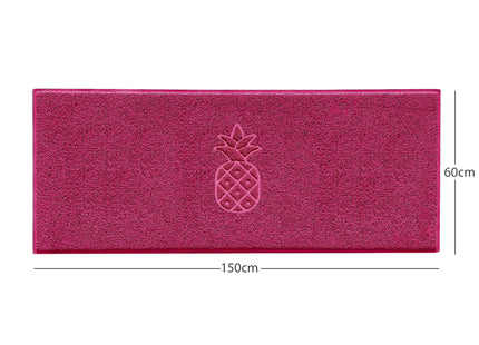 Embossed Pineapple Grey Spaghetti Door Mat