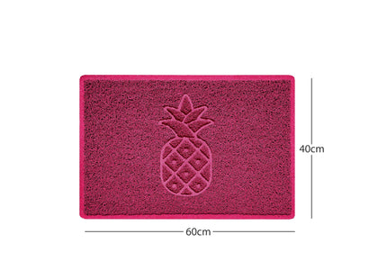 Embossed Pineapple Grey Spaghetti Door Mat