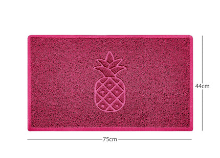 Embossed Pineapple Grey Spaghetti Door Mat