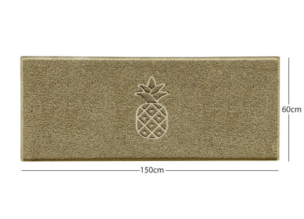 Embossed Pineapple Grey Spaghetti Door Mat
