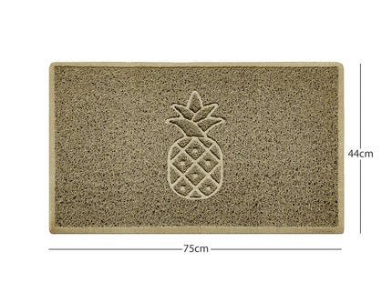 Embossed Pineapple Grey Spaghetti Door Mat