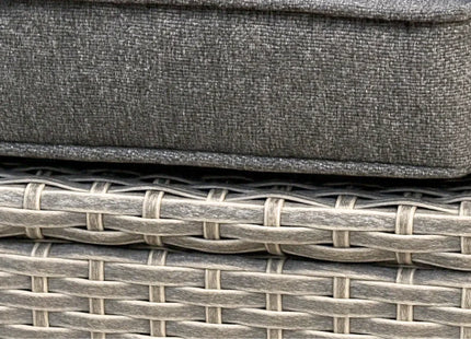 Stockholm Rattan Grey 4 Seater Garden Chaise Lounge & Armchair Set