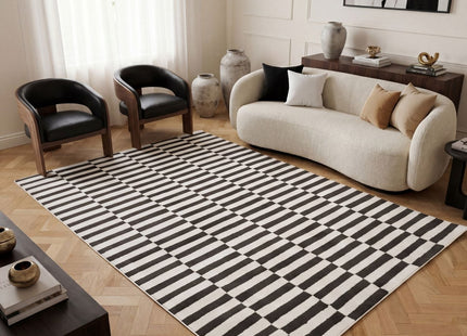 Loft Striped Dark Grey Rug