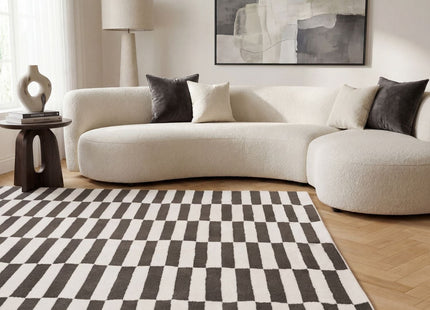 Loft Striped Dark Grey Rug