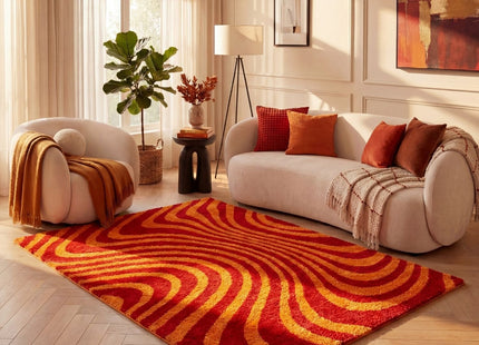 Joli Striped Red & Orange Rug