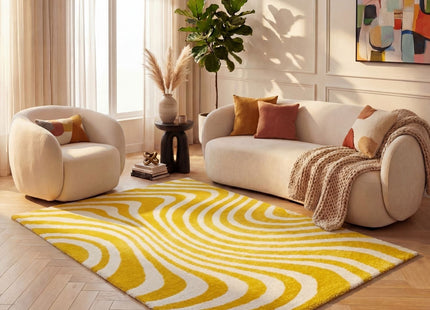 Joli Striped Yellow & White Rug