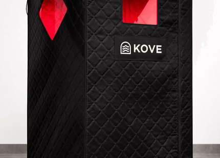 KOVE Portable Infrared Sauna Tent – Indoor 1 Person Far Infrared Sauna with Carbon Heating & Red Light