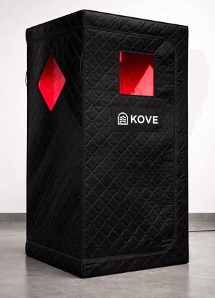 KOVE Portable Infrared Sauna Tent – Indoor 1 Person Far Infrared Sauna with Carbon Heating & Red Light