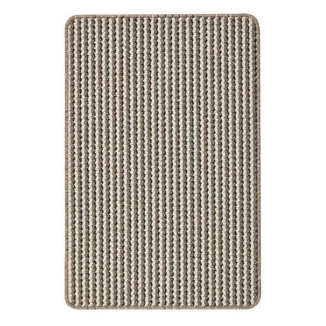 Twist Stripe Washable Mat or Runner Beige