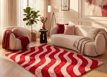 Joli Wave Red & Pink Rug
