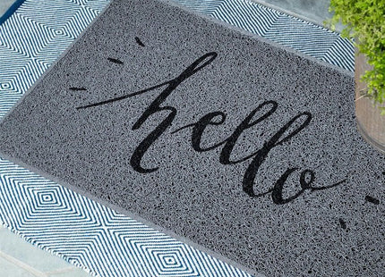 Hello Print PVC Spaghetti Looper Door Mat - 75x44cm